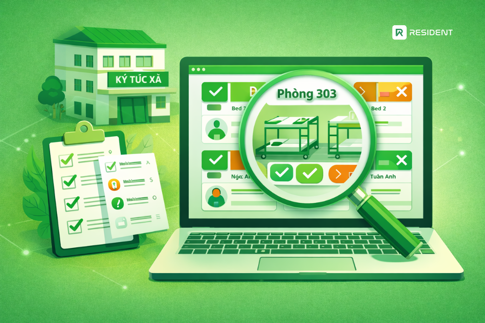 Quản lý phòng, giường và tình trạng sử dụng