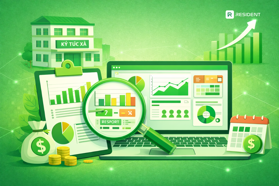 Phần mềm quản lý ký túc xá hỗ trợ báo cáo và thống kê phục vụ vận hành