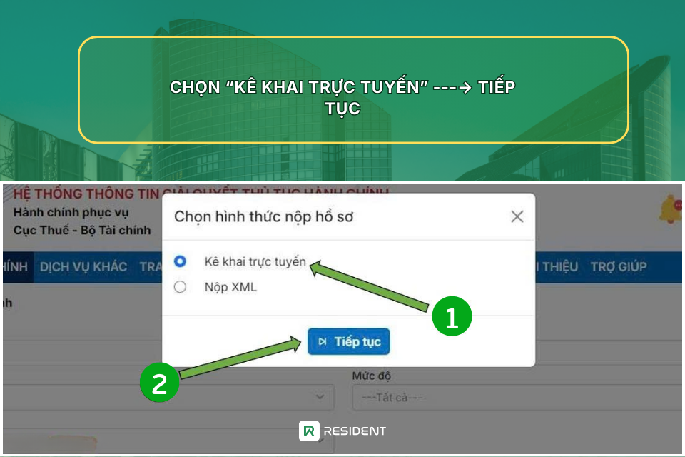Bước 5: Chọn địa điểm cho thuê và cơ quan thuế quản lý