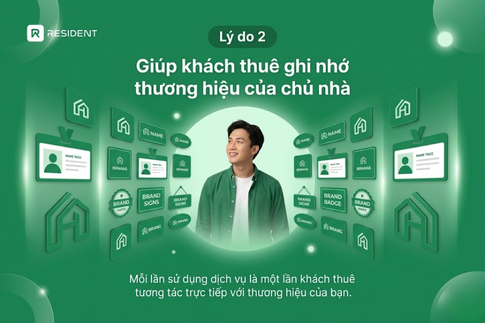Mini app thương hiệu riêng giúp khách thuê ghi nhớ thương hiệu của chủ nhà