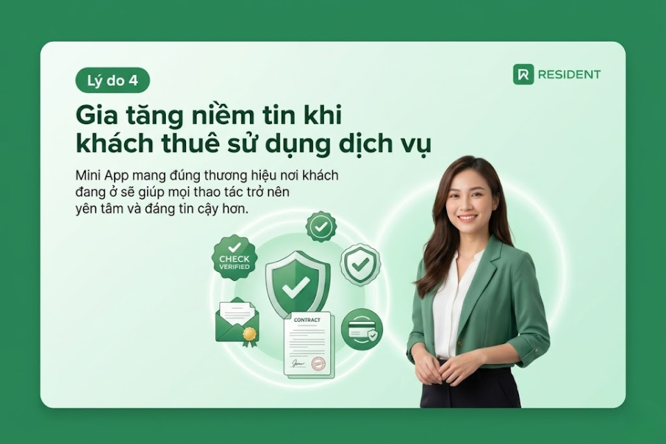 Gia tăng niềm tin khi khách thuê sử dụng dịch vụ