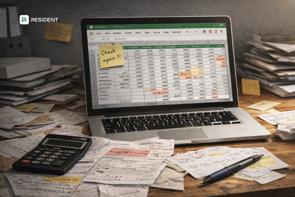 Hạn chế của quản lý nhà trọ bằng Excel trong thực tế