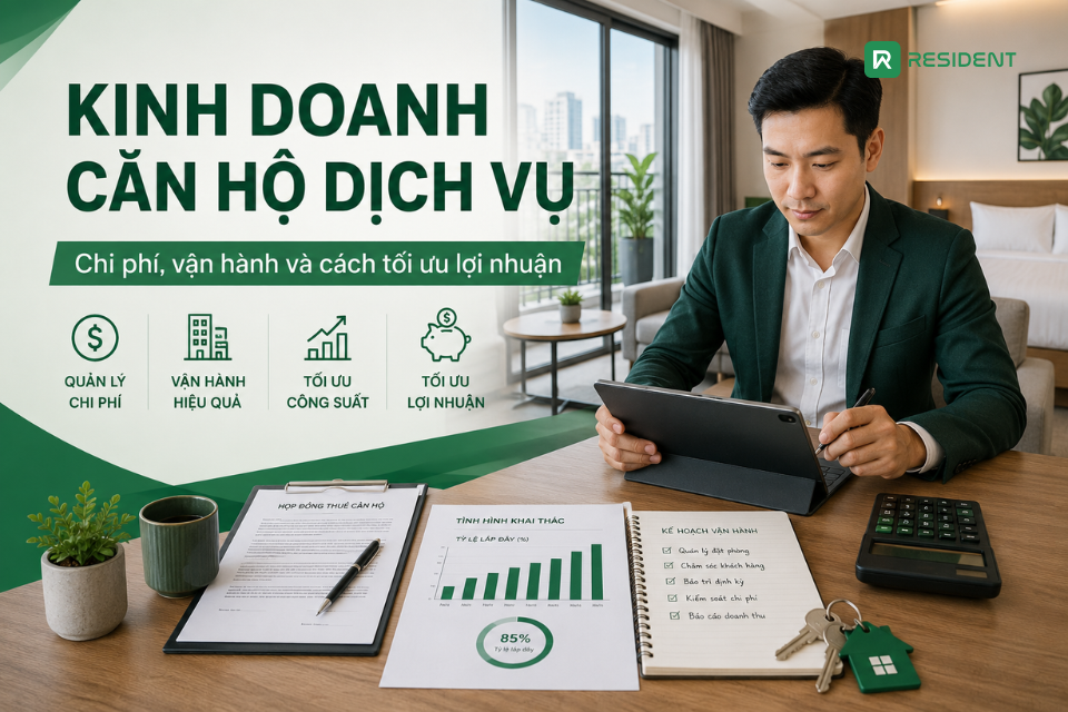 Kinh doanh căn hộ dịch vụ: Chi phí, vận hành và cách tối ưu lợi nhuận