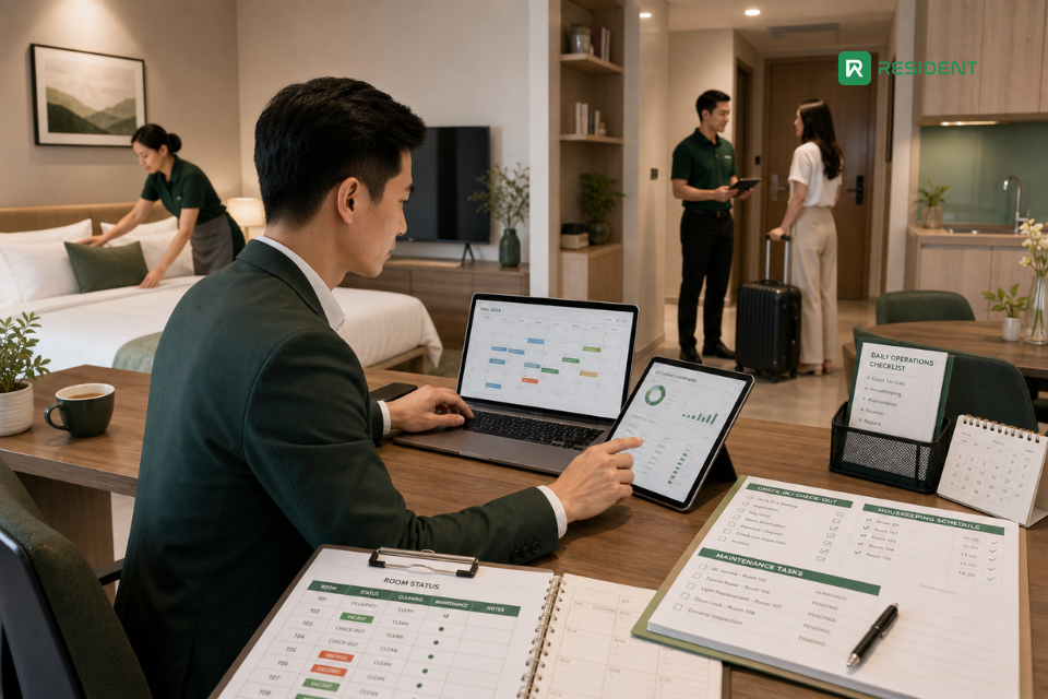 Quy trình kinh doanh vận hành căn hộ dịch vụ hiệu quả