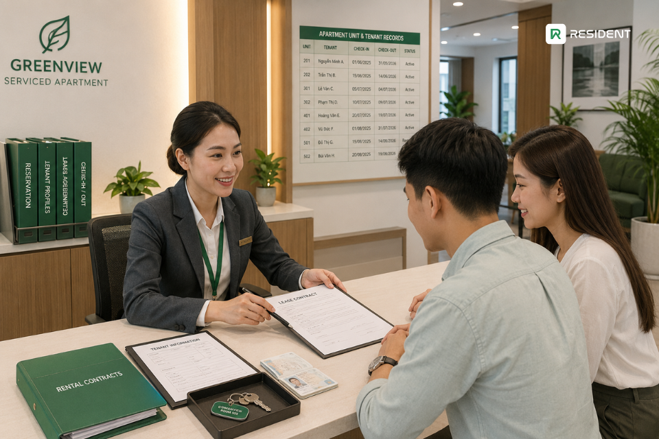 Quản lý khách thuê và hợp đồng thuê căn hộ dịch vụ chuyên nghiệp