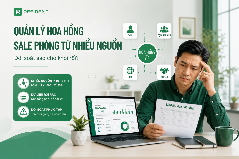 Quản lý hoa hồng sale phòng từ nhiều nguồn: Chủ nhà làm sao cho khỏi rối?